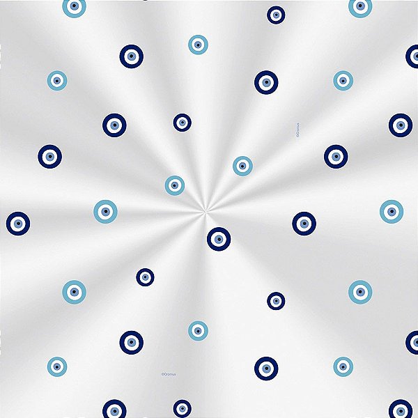 Saco Transparente Decorado - 15x22cm - Olho Grego - 100 unidades - Cromus - Rizzo Embalagens