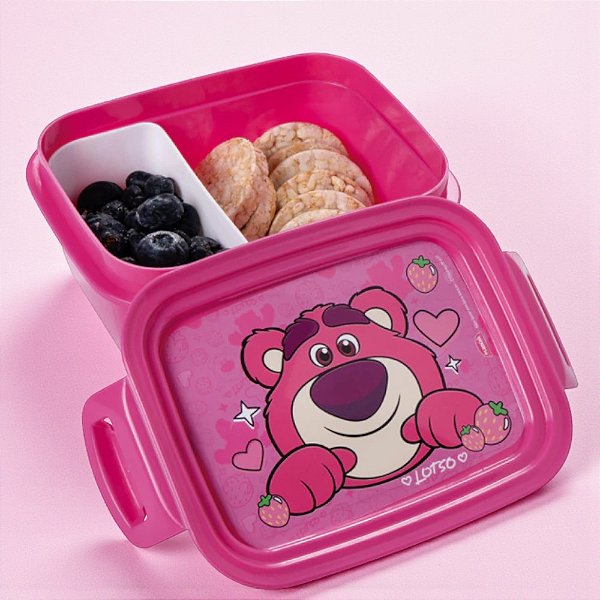 Marmita Hermética com Divisória - Lotso - Toy Story - 630ml - 1 unidade - Disney Original - Rizzo