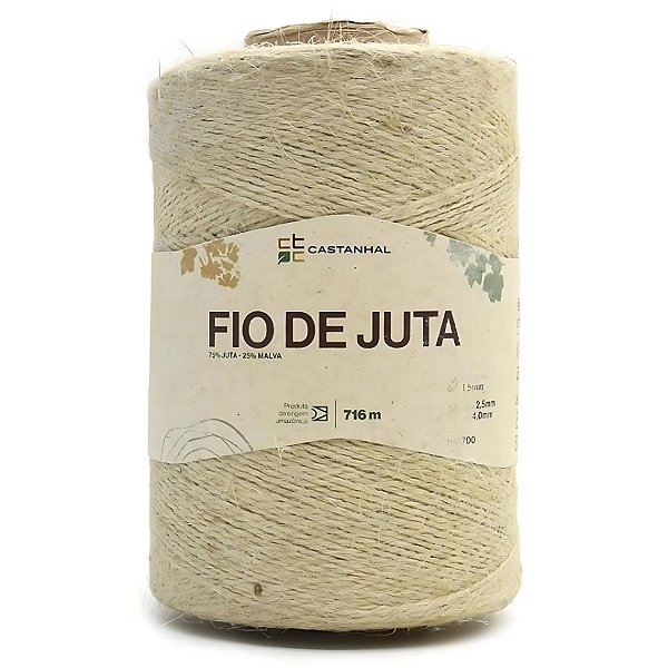 Fio de Juta Natural Claro - 716m - 1 unidade - Rizzo