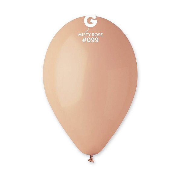 Balão de Festa Látex Liso - Misty Rose #099 - Gemar - Rizzo