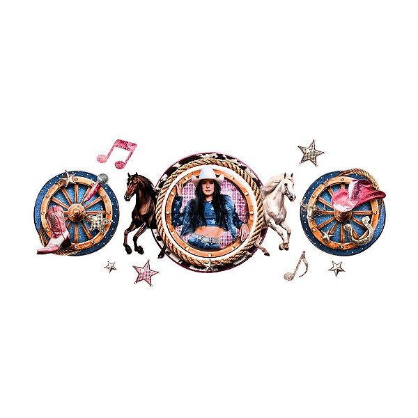 Painel Decorativo 4 Partes - Ana Castela - 89x61cm - 1 unidade - Regina - Rizzo