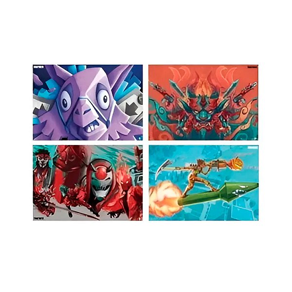 Painel Decorativo - Fortnite - 4 unidades - Regina - Rizzo