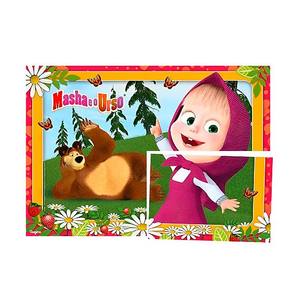 Painel Decorativo - Masha e o Urso - 1,26mx88cm - 1 unidade - Regina - Rizzo