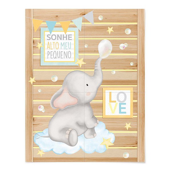 Painel Gigante Festa Elefantinho - Cromus - Rizzo Festas