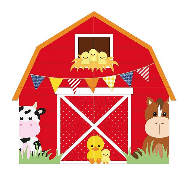 Painel Decorativo Festa Fazendinha - Cromus - Rizzo Festas