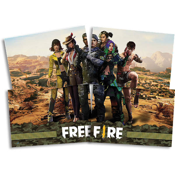 Painel Decorativo Festa 4 Laminas Festa Free Fire - 01 Unidade - Festcolor - Rizzo Festas