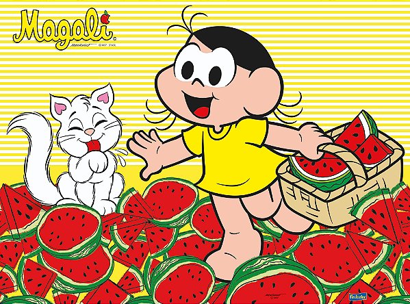 Painel Decorativo Festa TNT Festa Magali Melancia - 01 Unidade - Festcolor - Rizzo Festas