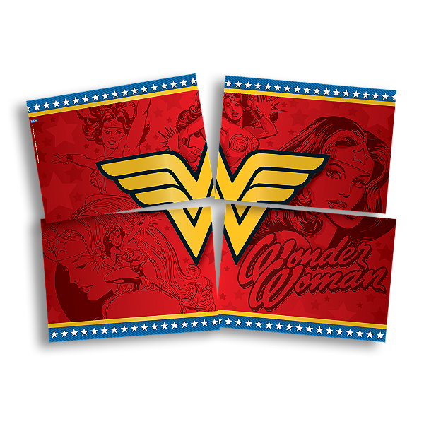 Painel Decorativo Festa Festa Mulher Maravilha - 01 unidade - Festcolor - Rizzo Festas