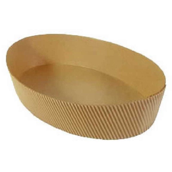 Forma Colomba Oval Forneável 500g Kraft com 10 un. Ecopack Rizzo Confeitaria