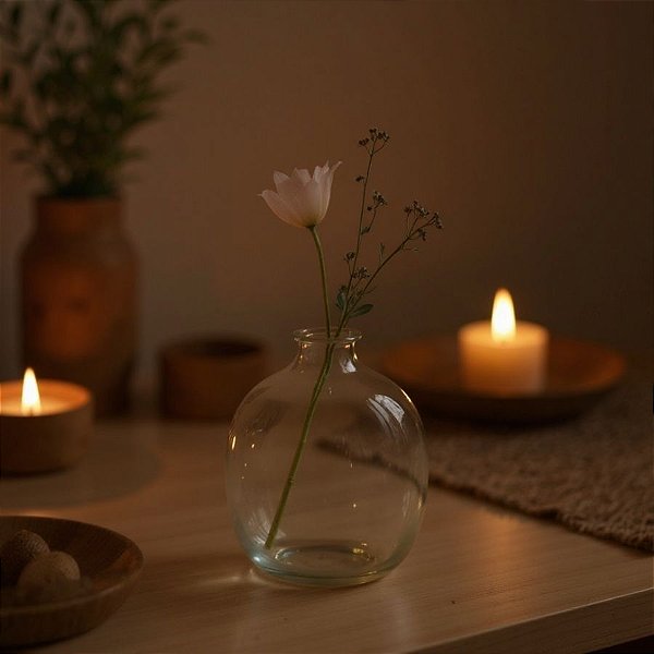 Mini Vaso Orgânico De Vidro - 11,5X8,5X5,5cm - 1 unidade - Rizzo