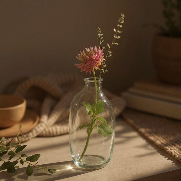 Mini Vaso Orgânico De Vidro - 15x7x5,5cm - 1 unidade - Rizzo