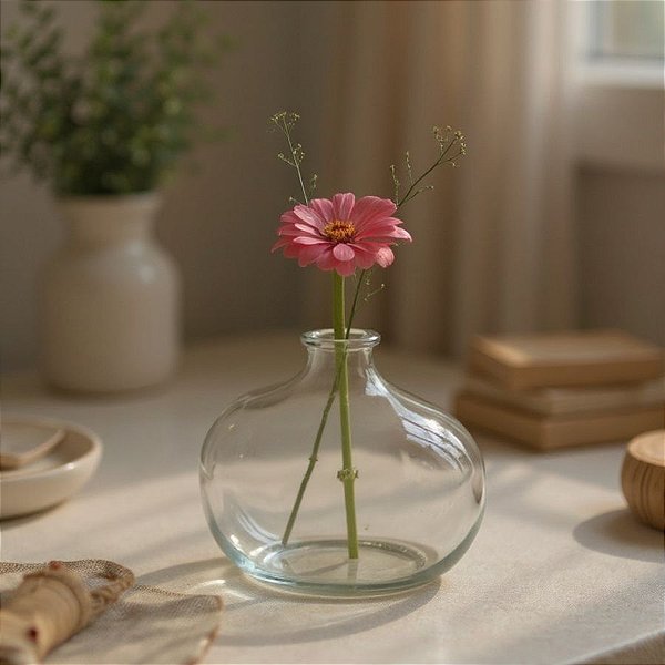 Mini Vaso Orgânico De Vidro - 10x11x6cm - 1 unidade - Rizzo