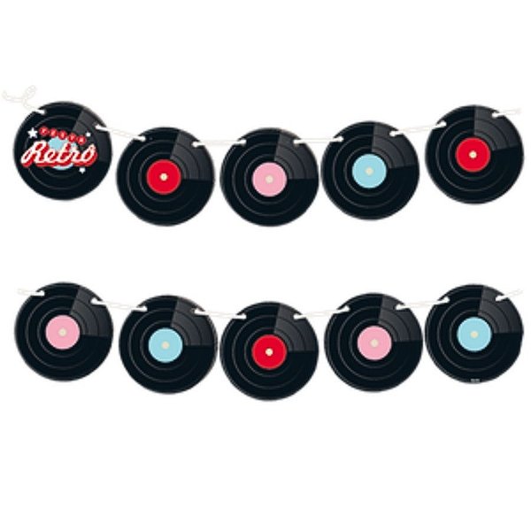 Faixa Decorativa - Festa Retrô - 2,44m - 1 unidade - FestColor - Rizzo