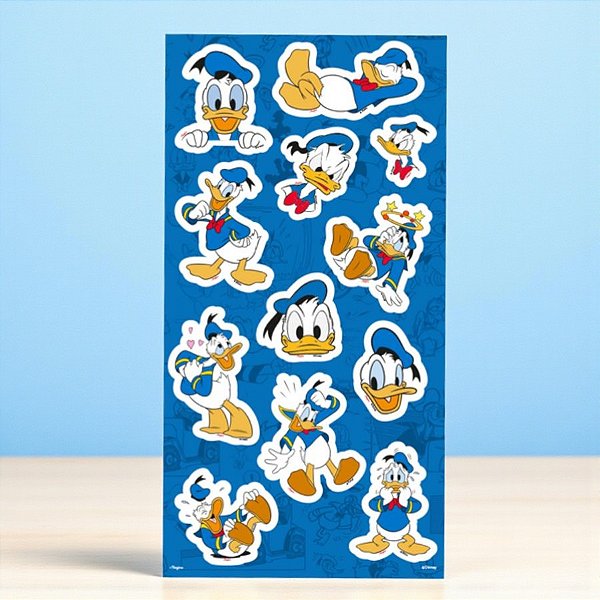 Adesivo Decorativo - Pato Donald - 12 unidades - Disney Original - Rizzo