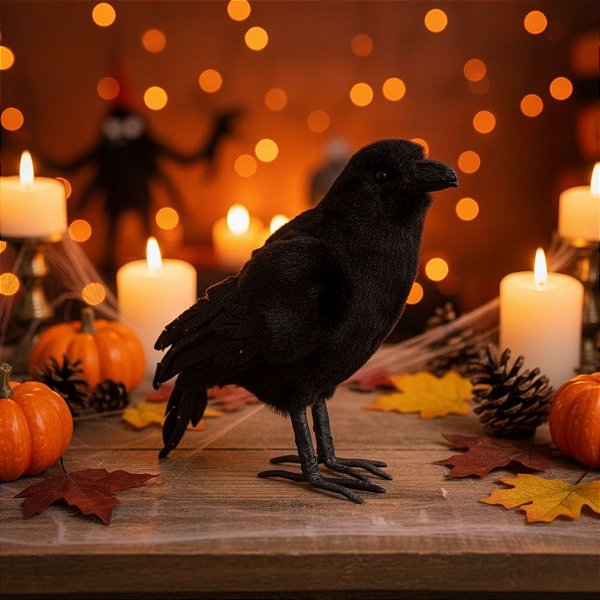 Enfeite Decorativo De Halloween - Corvo - 17,5x28x9,5cm - 1 unidade - Florarte  - Rizzo