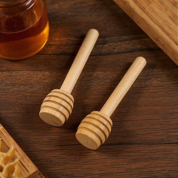 Mexedor de Mel em Madeira - 2 unidades - 8x2cm - 2 unidades - Rizzo