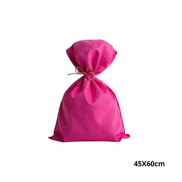 Saco para Surpresas em TNT - Rosa Escuro - 0,45x0,60xm  - 1 unidade - Rizzo