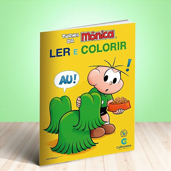 Livro Ler e Colorir - Cebolinha - Turma da Mônica - 27x20cm - 1 unidade - Culturama - Rizzo