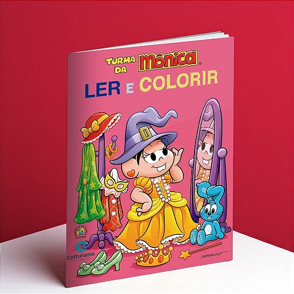Livro Ler e Colorir - Mônica - Turma da Mônica - 27x20cm - 1 unidade - Culturama - Rizzo