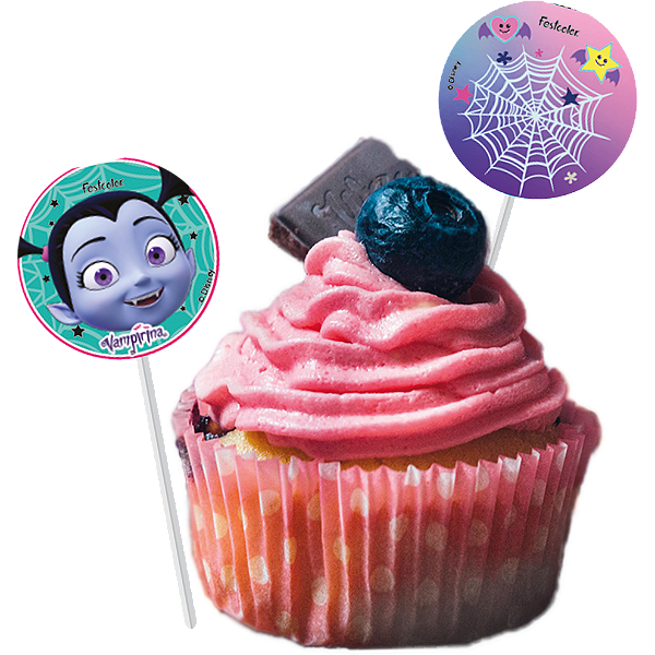 Pick p/ Docinhos Festa Vampirina - 8 unidades - Disney Original - Rizzo Festas