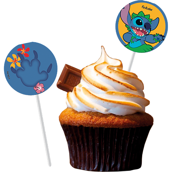 Pick p/ Docinhos Festa Stitch - 8 unidades - Festcolor - Rizzo Festas