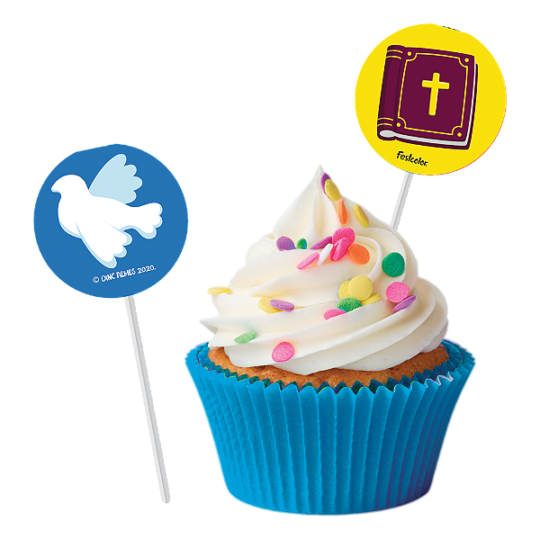 Pick p/ Docinhos Festa 3 Palavrinhas - 8 unidades - Festcolor - Rizzo Festas