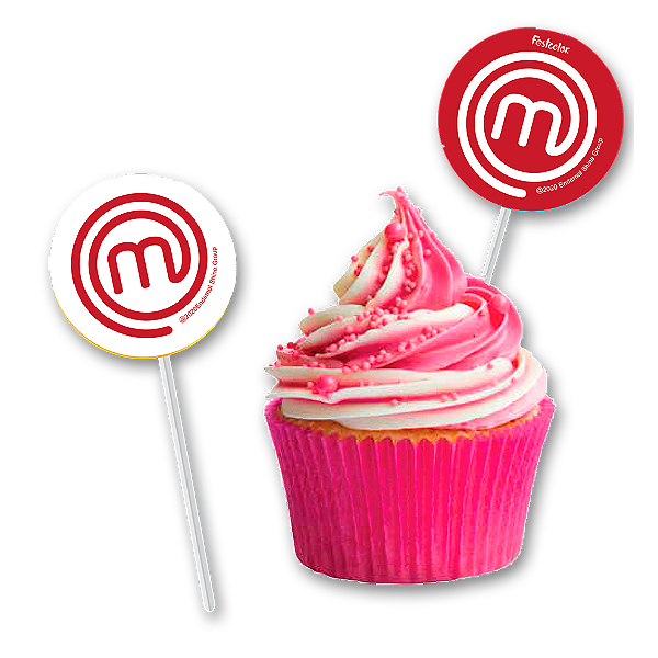 Pick p/ Docinhos Festa Master Chef - 8 unidades - Festcolor -  Festas