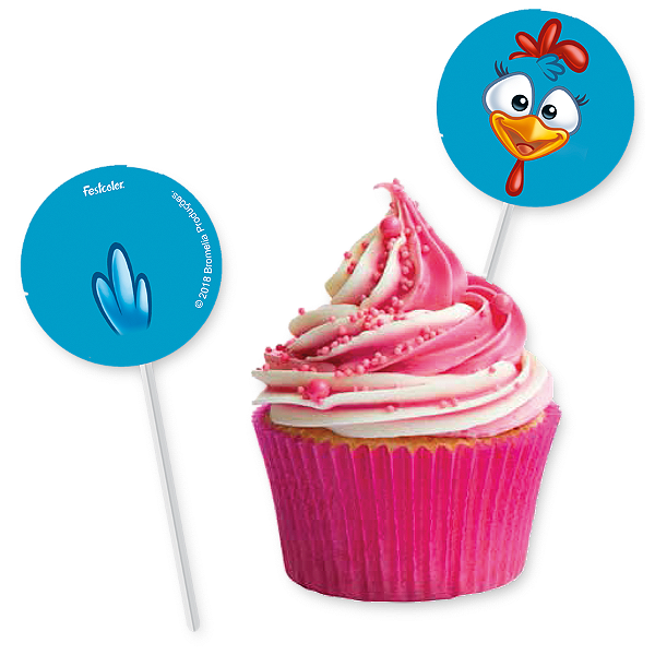 Pick p/ Docinhos Festa Galinha Pintadinha - 8 unidades - Festcolor -  Festas