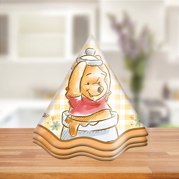 Chapéu de Aniversário - Ursinho Pooh - 17x13cm - 8 unidades - Festcolor - Rizzo