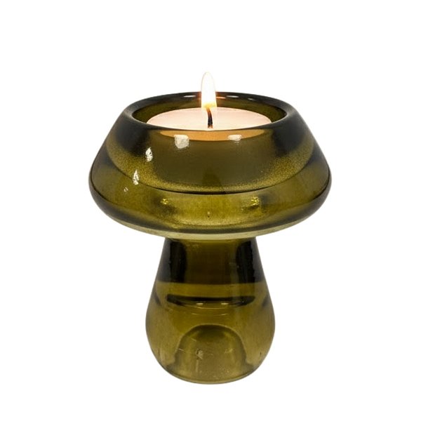 Suporte Para Vela - Cogumelo Verde - 7,5x6,5cm - 1 unidade - Cromus - Rizzo