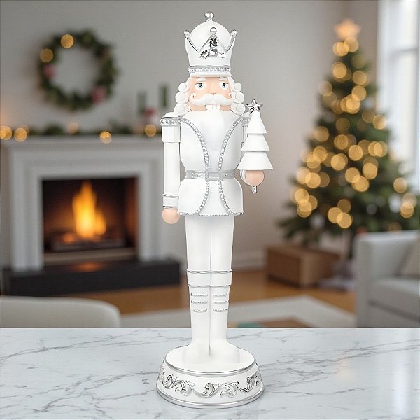 Soldado de Chumbo em Resina - Branco - 40x11,5cm - 1 unidade - Cromus - Rizzo