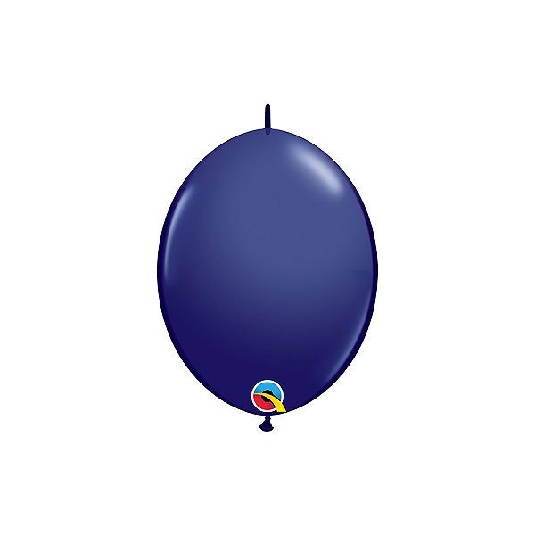 Balão de Festa Látex Liso Q-Link - Azul Marinho - 6" 15cm - 50 unidades - Qualatex Outlet - Rizzo