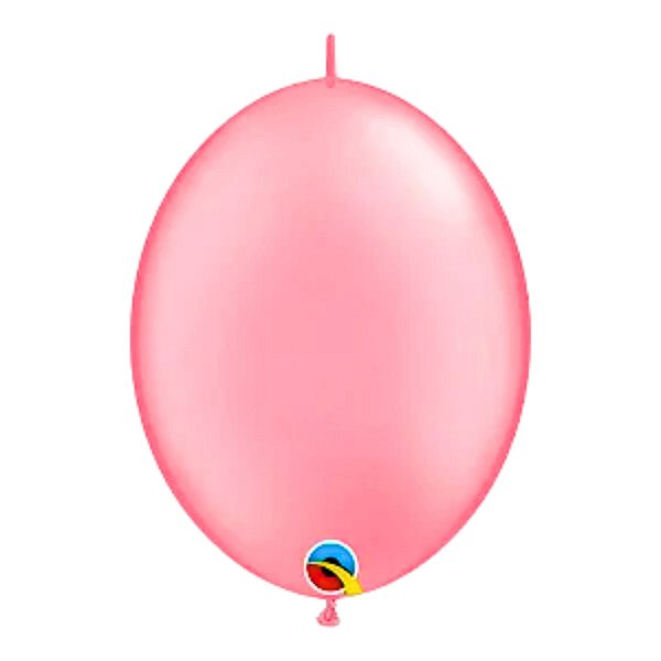 Balão de Festa Látex Liso Q-Link - Rose - 6" 15cm - 50 unidades - Qualatex - Rizzo