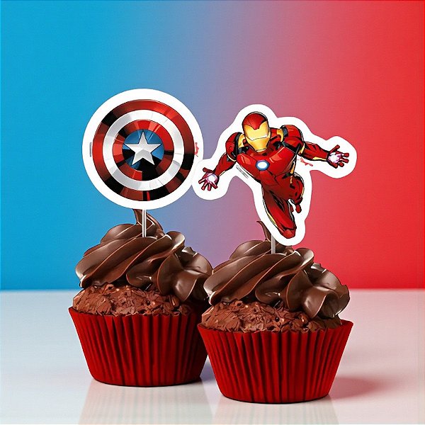 Pick Decorativo para Doces - Vingadores - 8 unidades - Disney Original - Rizzo