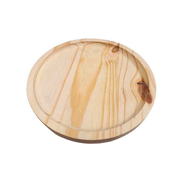 Bandeja Redonda de Madeira - 20 cm - 1 unidade - Rizzo