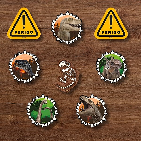 Pick Decorativo para Doces - Dinossauro - 11x5cm - 8 unidades - Regina - Rizzo