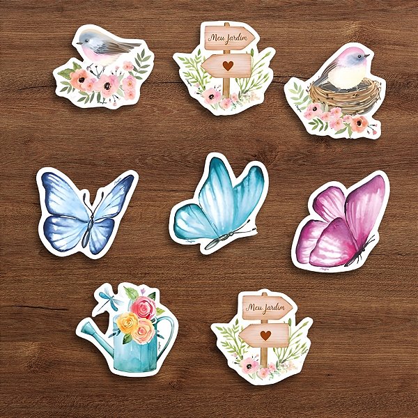 Pick Decorativo para Doces - Meu Jardim - 12x5cm - 8 unidades - Regina - Rizzo