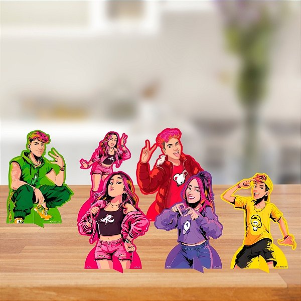 Decoração de Mesa - Emilly Vick e dos Rosa - 15x22x9cm - 6 unidades - Regina - Rizzo