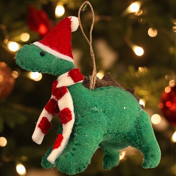 Enfeite Para Pendurar de Natal - Dinossauro - 15cm - 1 unidade - Cromus - Rizzo