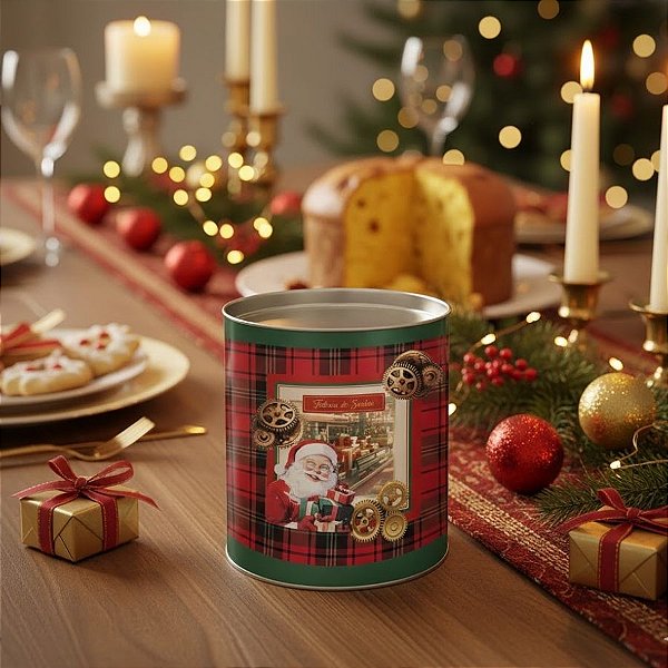 Lata para Panetone Rígida - Fábrica de Sonhos - 100g - 1 unidade - Cromus - Rizzo