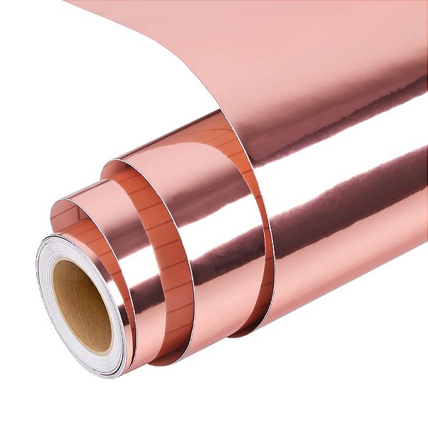 Vinil Adesivo Metalico 30x60cm - Rose Gold  - 1 unidade - Rizzo