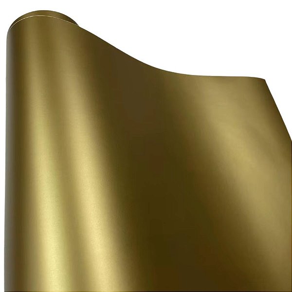 Vinil Adesivo Fosco 30cmx2m - Dourado - 1 unidade - Rizzo