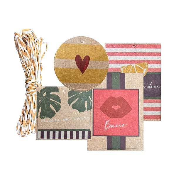 Kit Fechamento Para Presentes - Bella Vitta Kraft - 1 unidade - Cromus - Rizzo