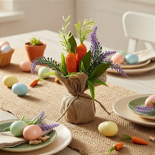 Mini Árvore Decorativa de Páscoa com Cenoura - 24cm - 1 unidade - Rizzo