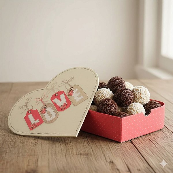 Caixa Gaveta Coração - Love - 5 unidades - Decora Doces - Rizzo