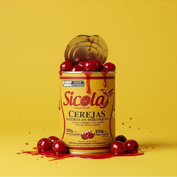 Cerejas Inteiras sem Talo ao Marasquino - 500g - 1 unidade - Rizzo