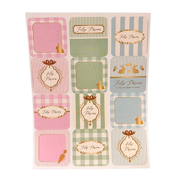 Etiquetas Adesivas - Quinn Compose - 4x4cm - 24 unidades - Cromus - Rizzo