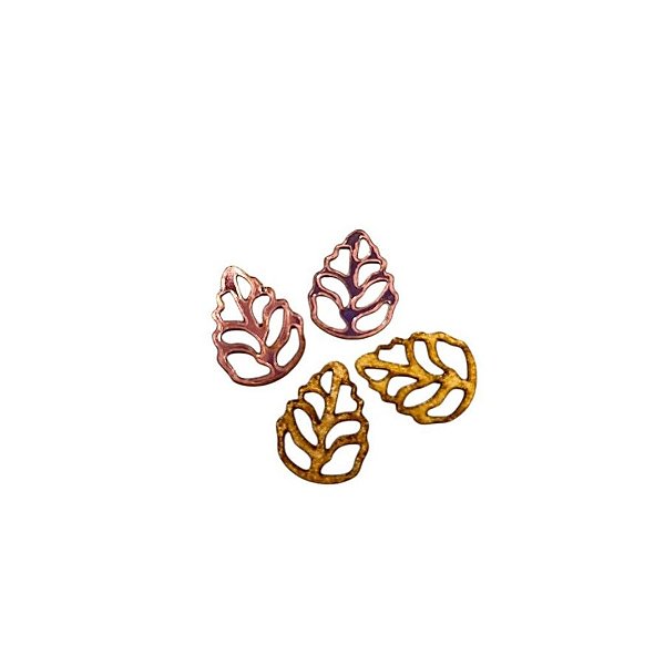 Mini Aplique Rose - Folhas - 1g - 4 unidades - Rizzo