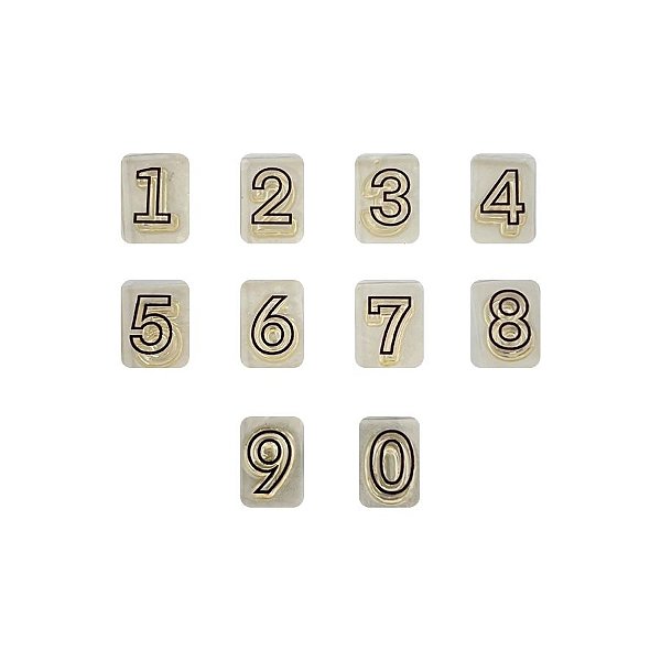 Kit Cartela de Carimbos - Numeros 3 G - 10 unidades - Rizzo