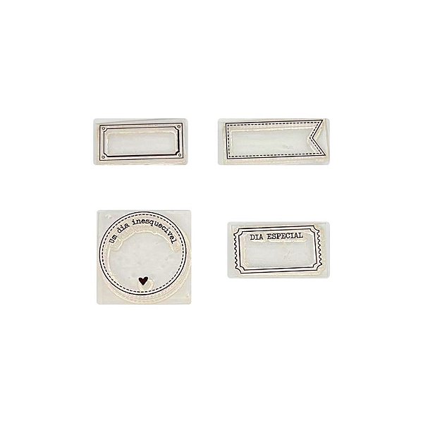 Kit Cartela de Carimbos - Data 1 P - 4 unidades - Rizzo